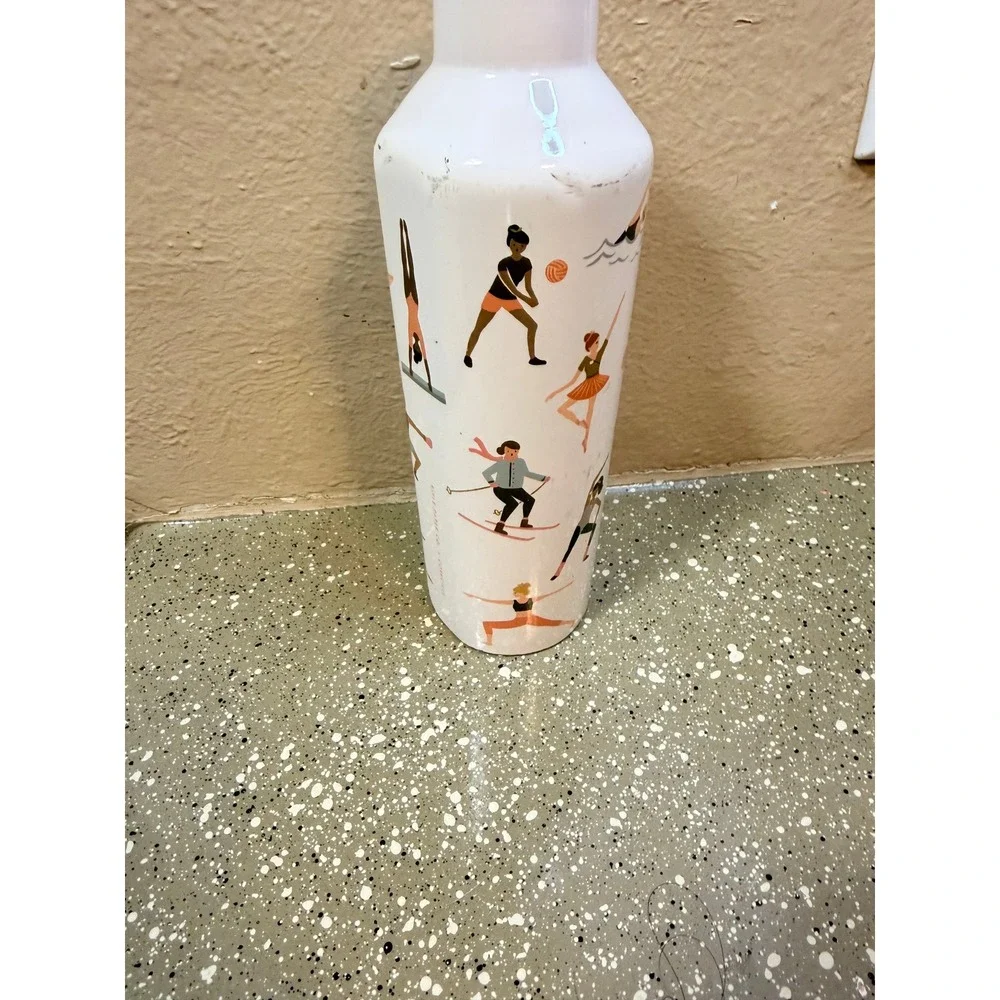 Rifle Paper Co.‎ x Corkcicle Canteen Bottle 16oz Sports Girl - HEW White